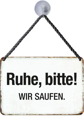 Produktbild von Kulthänger Blechschild Ruhe bitte KH 198