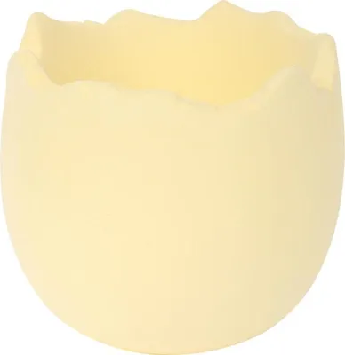 Zdjęcie produktu dla Skorupka ceramiczna pojemnik na rzeżuchę żółta 8 cm