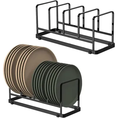 Productafbeelding van Afwasrek voor keukenkastje, zwart, groot, 2 stuks