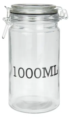 Produktbild von Vorratsglas - Glas - Bügelverschluss - 1000 ml - mit Silikonring