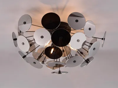 Produktbild von TRIO-Leuchten Deckenleuchte DISCALCO DH 54x30 cm schwarz Deckenlampe