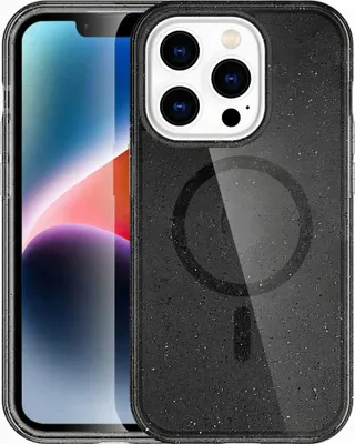 Zdjęcie produktu dla imoshion Sparkle Backcover z MagSafe dla Apple iPhone 14 Pro Max - Glitter Black