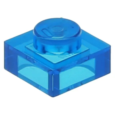 Produktbild von LEGO® 1x1 Platten Bauplatten Transparent Dunkelblau - 3024 NEU! Menge 1000x