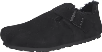 Produktbild von Birkenstock London Shearling Suede Women's Black Shoes
