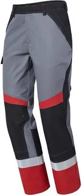 Produktbild von Bundhose PERFORMER heavy+ grau/schwarz Kontrast rot Gr.50