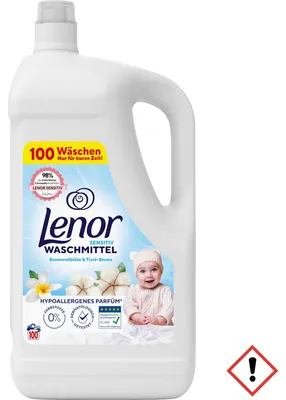 Produktbild von Lenor Sensitiv Baumwollblüte & Tiaré-Blume Waschmittel 5,0 l