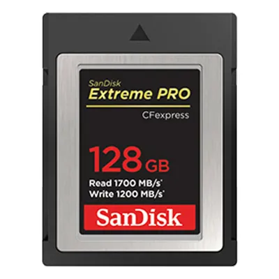 Image de SanDisk Extreme Pro, 128 Go, CompactFlash (CF), 1700 Mo/s, 1200 Mo/s, Noir