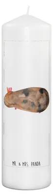 Produktbild von Mr. & Mrs. Panda Kerze Einhorn Meerschweinchen 29 x 8 cm XL - Weiß - Geschenk, Unicorn, Meerschwein, Stumpenkerze, Erinnerungskerze, Wachskerze, Meerhörnchen, Einhörner