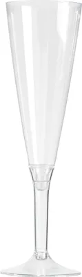 Produktbild von Kunststoff-Champagnergläser mit Kristalleffekt 10 Stück transparent -