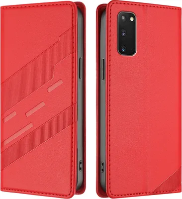 Image de Etui pour Samsung Galaxy S20, étui portefeuille en cuirPolyuréthaneavec fente pour carte et fonction stand Rot