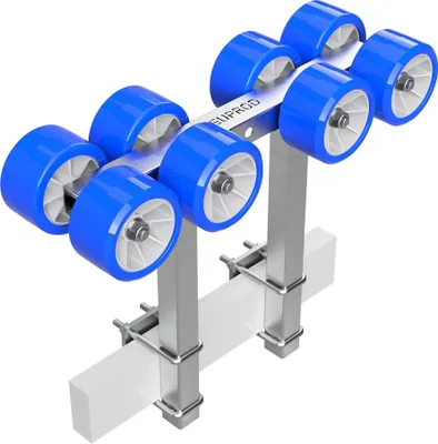 Obrázok produktu pre 8-násobný Valčeky s 2 podperami príves na čln TPU SUPROD RKSRLX-8D-TPU, Ø 120 mm, modrá/sivá
