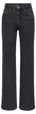 Produktbild von ONLY Damen Onljuicy Life Hw Wide Leg Nas244 Noos Jeans, Black Denim, 27W / 30L E