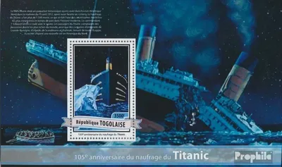 Produktbild von Briefmarken Togo 2017 Mi Block 1409 (kompl. Ausgabe) postfrisch Titanic