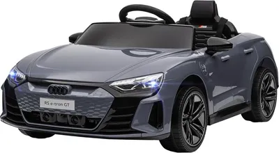 Produktbild von Fortuna Lai Kinder Elektroauto 12V Kinderauto mit 2,4 GHz Fernbedienung, 2 Motor, Kinderfahrzeug mit 4 gefederten Rädern, Hupe, Scheinwerfer, Musik, Sanftstart, Hilfsrad, für 3-5 Jahre, Grau