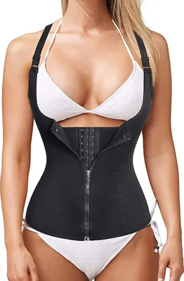 Produktbild von Damen Unterbrust Korsett Taillenformer Neopren Body Shaperwear Bauch Kontrolle Cincher Verstellbar Trägern Weste M