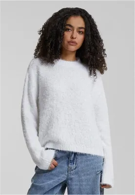 Obrázek produktu pro Dámský svetr Urban Classics Ladies Feather Mock Neck Sweater white - 3XL