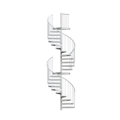Produktbild von Spindeltreppe Ø 160 cm | Höhen: 522-584 cm | Ausstattung Premium | Stahlstufe