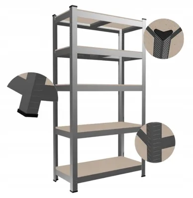 Produktbild von 5-stöckiges Metall-Lagerregal 175kg 180x90x30 cm