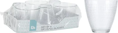 Produktbild von Set mit 6 Gläsern Excellent Houseware, Glas, 8x9 cm, 220 ml, transparent