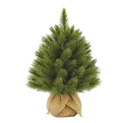Image de Triumph Tree Forest Frosted Arbre de Noël artificiel dans un sac en jute - H45 x Ø36 cm - Vert