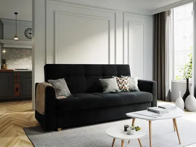 Produktbild von FURMEB24 LENTO Schlafsofa mit Schlaffunktion, Bettzeugablage, hochwertiger Stoff