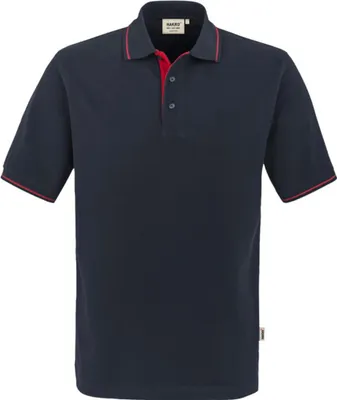 Produktbild von HAKRO Poloshirt Casual 803, tinte/rot, XL