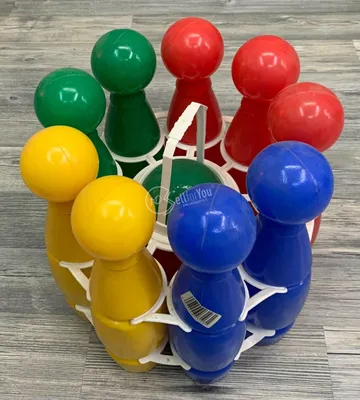 Produktbild von Komplettes Kegelspiel-Set mit 9 Kegeln und einer Kugel, 30 cm Kegelhöhe