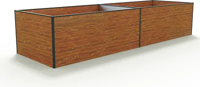 Produktbild von GFP Aluminium Hochbeet KINGSIZE DANIELA - 387 x 119 x 77 cm - Holzoptik, Stecksystem, langlebig