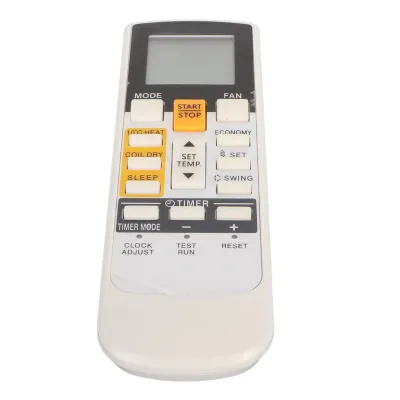 Imagen del producto de Control remoto para aire acondicionado, modelo AR RAE1E. Control universal resistente al desgaste para sistemas de aire acondicionado, compatible con los modelos AR RAH2U, AR RCD1C, AR RAD1E y AR. Acceso sencillo y completo
