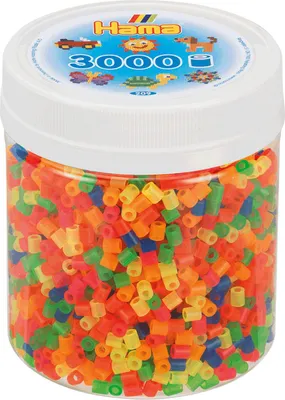 Immagine prodotto di Scatola Hama con 3000 perline midi da stirare Neon Mix 51