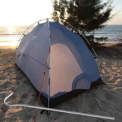 Produktbild von 72 x Lange und Robuste Stahlzeltpflöcke - Ideal für Camping und Outdoor-Aktivitäten - Geeignet für normalen Boden - 5 mm Durchmesser
