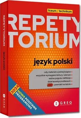 Obrázek produktu pro Język polski. Repetytorium 2025 do liceum i technikum