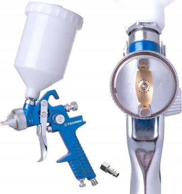 Zdjęcie produktu dla Pistolet natryskowy z dyszą 2,0 mm i zbiornikiem 600 ml HVLP Technic H-827B