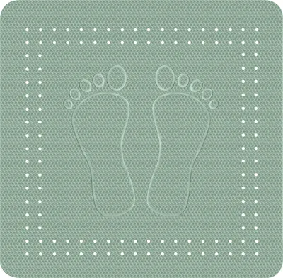 Produktbild von Kleine Wolke Duscheinlage Foot" jade 55x55 cm"