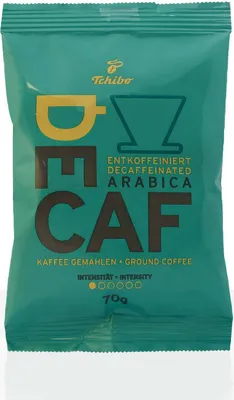 Produktbild von Tchibo Cafe Decaf Mahlkaffee entkoffeiniert - 75 x 70g Kaffee gemahlen, koffeinfreier Filterkaffee