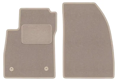 Image de Tapis avant en moquette pour Opel Mokka X 2016- (crossover) – 2 pièces, beiges, sur mesure – Wielganizator LUX