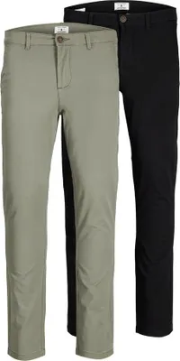 Produktbild von Jack & Jones 12180705, Chino, Erwachsener, Schwarz, Grün, Baumwolle, Elasthan, Nicht bleichen, Natürliche Trocknung