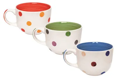 Produktbild von Excelsa set von 6 jumbo tassen Pois porzellan 50 cl bunt