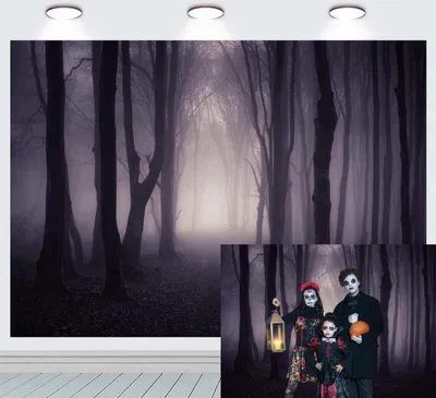 Produktbild von INRUI Halloween Fotografie Hintergrund Dark Woods Hexe Geist Vampir 2,1x1,5m