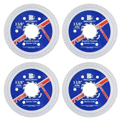 Immagine prodotto di Disco diamantato di taglio da 85 mm, confezione da 4 pezzi, per Vetroceramica, porcellana, piastrelle, granito