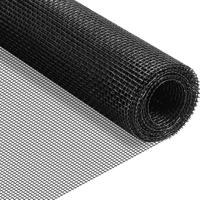 Productafbeelding van Vliegenhorgafwerking, 1,2 x 2,5 meter, zwart, van glasvezel, voor zelfmontage, ter bescherming tegen insecten voor deuren en ramen