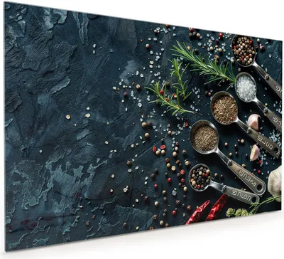 Produktbild von Küchenrückwand Spritzschutz Glas mit Motiv Kräutersammlung 40 x 40 cm