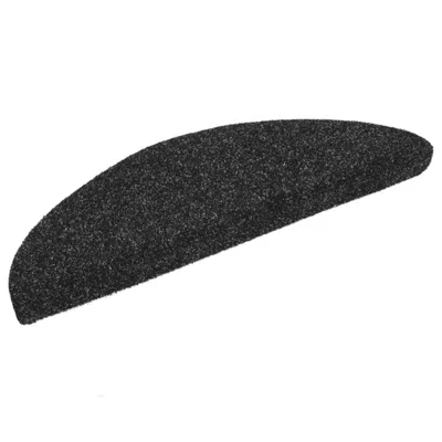 Immagine prodotto di Tappetini per scale autoadesivi 5 pz 56x17x3 cm neri semicircolari