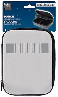 Obrázok produktu pre Bigben Interactive NESMINIPOUCH, Puzdro, Nintendo, Čierna, Šedá, NES Classic Mini, Prachuodolný, Odolné proti poškriabaniu, 80 mm