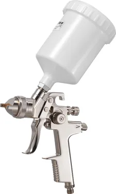 Produktbild von LVLP-Luftspritzpistole, Farbspritzpistole mit Schwerkraftzufuhr und 3 Düsen (1,3/1,4/1,7 mm), 600 ml Fassungsvermögen, Autolackspritzpistole mit Luftregler für Möbel, Autolackierung, Heimwerkerarbeiten
