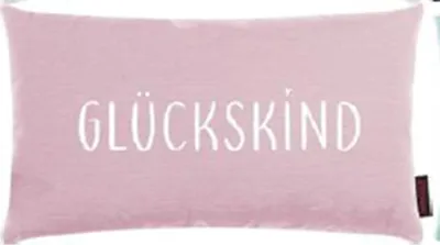Produktbild von Dekokissen Sofakissen Wendekissen rosa weiß Glückskind  30x50 cm
