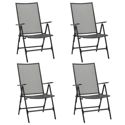 Immagine prodotto di Sedie pieghevoli 4 pz. Rete in acciaio antracite