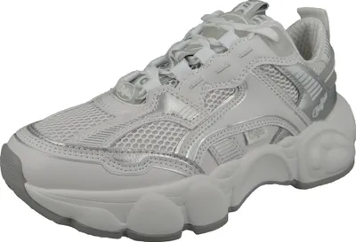 Produktbild von Buffalo Cld Run Jog - Sneaker Low - Vegan Nappa/Mesh - Weiß / Silber Kunstleder Größe: 39 Normal