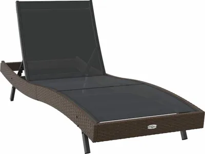 Zdjęcie produktu dla Leżak vidaXL 197 x 70 x 82 cm z polirattanu