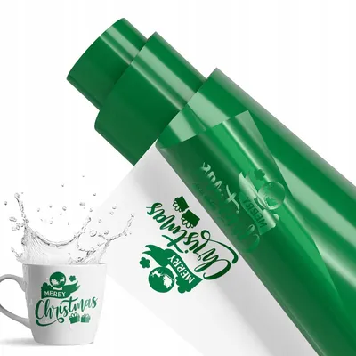 Image de Film Vinyle Adhésif Vert 30x457cm pour Plotter